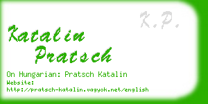 katalin pratsch business card